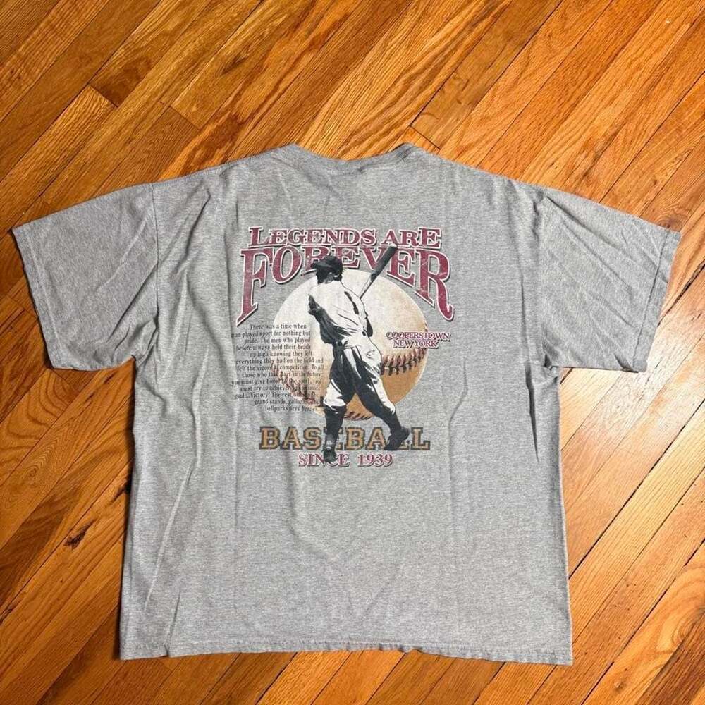 Legends Are Forever Cooperstown New York Baseball Graphic T-Shirt XL